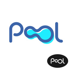 Pool word logo. Pool letters sign. - 199683344