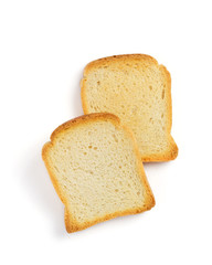 sliced bread isolated on white