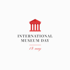 International Museum Day. May 18. Vector illustration on light background.