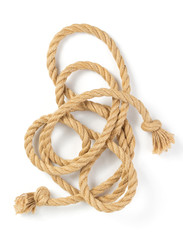 ship rope on white background