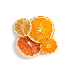 dried fruit isolated on white