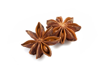 anise star on white background