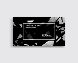 Fototapeta na wymiar Elegant Template Luxury Business Card with metal pieces