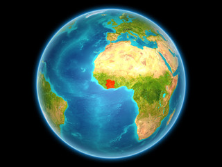 Ivory Coast on planet Earth