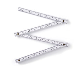 meter ruler isolated on white