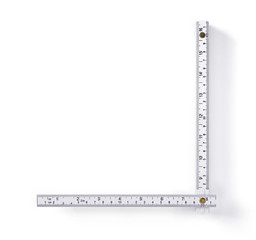 meter ruler isolated on white