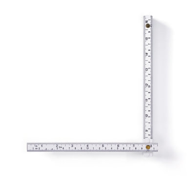 meter ruler isolated on white