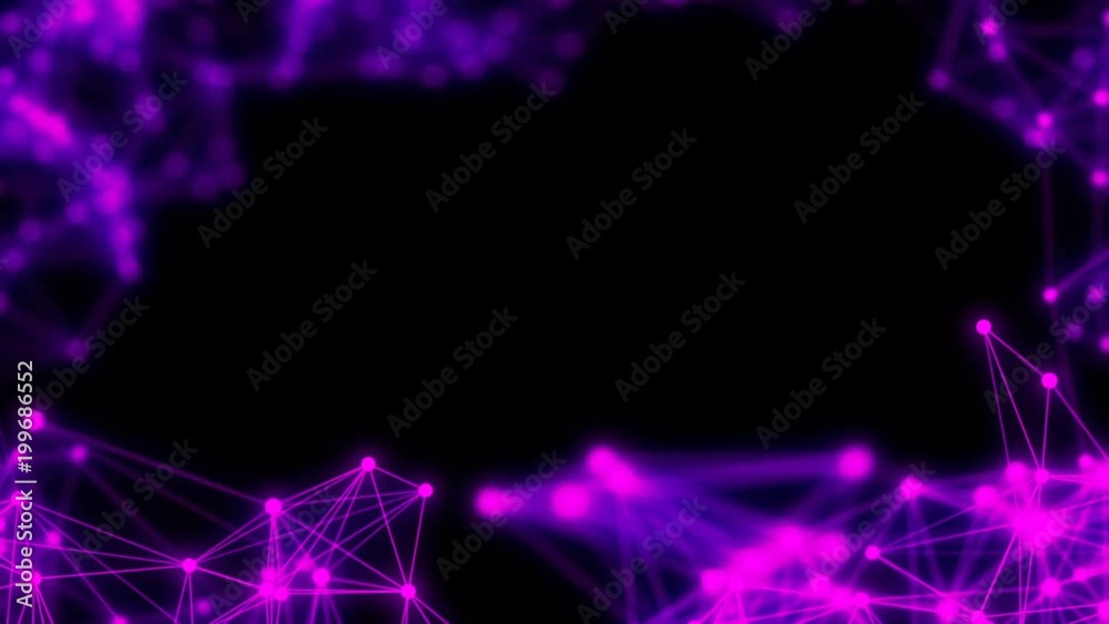 Poster frame of lines and points. element of the cluster. depth of field. pleasantly moving in space elemen