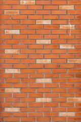 Obraz premium Brick wall built with stretcher bond. It is the simplest repeating pattern.