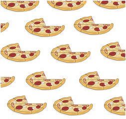 background of pizza. vector illustration.