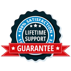 Lifetime Support guarantee label illustration