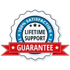 Lifetime Support guarantee label illustration