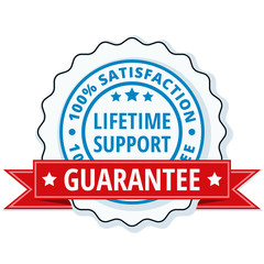 Lifetime Support guarantee label illustration