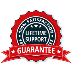 Lifetime Support guarantee label illustration