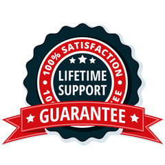 Lifetime Support guarantee label illustration