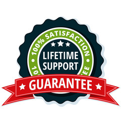Lifetime Support guarantee label illustration