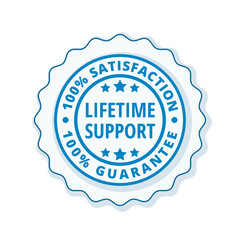 Lifetime Support guarantee label illustration