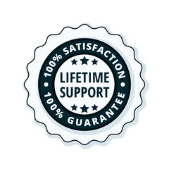 Lifetime Support guarantee label illustration