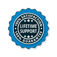 Lifetime Support guarantee label illustration