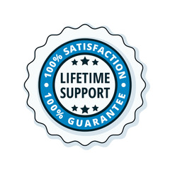 Lifetime Support guarantee label illustration