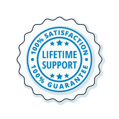 Lifetime Support guarantee label illustration