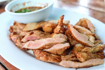 Local grill pork, Thai food