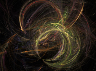 abstract background composed of fractal shapes and colors on intense color, design for posters background of web page or advertising