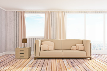 Contemporary living room interior