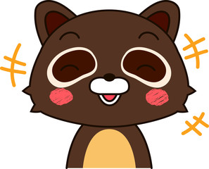 Raccoon expression laugh