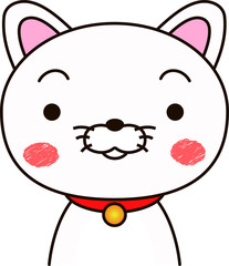 White dog expression normal