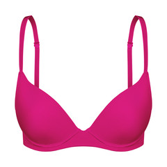 Hot pink bra s lingerie invisible mannequin effect isolated