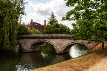 old stone bridge over the river
