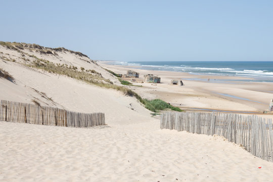 French Sea Coast With Sunny Beach In Summer Day