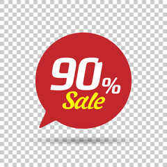 Special offer sale red tag. This is the concept of the price list for discounts, of an advertising campaign, advertising marketing sales, a 50% off discount, a unique offer. Vector illustration.