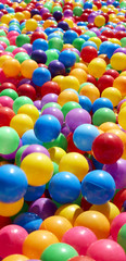 Colorful plastic balls  background