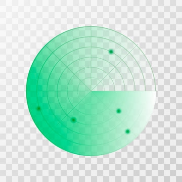 Radar screen icon. Vector illustration isolated on white background