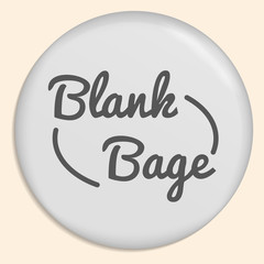 Vector blank white glossy badge or web button.