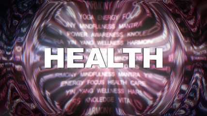 HEALTH Word and Keywords, Computer Graphics, Background
