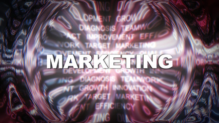 MARKETING Word and Keywords, Computer Graphics, Background
