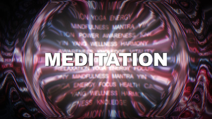 MEDITATION Word and Keywords, Computer Graphics, Background
