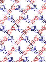 vector pattern: fancy herbs on the white background