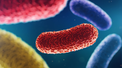 3d illustration of bacteria. Medical background