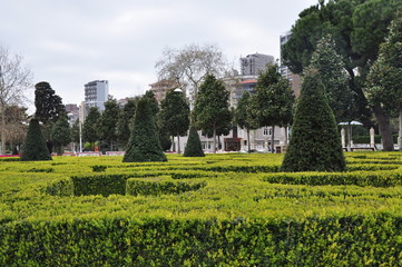 Park area in the city Istanbul