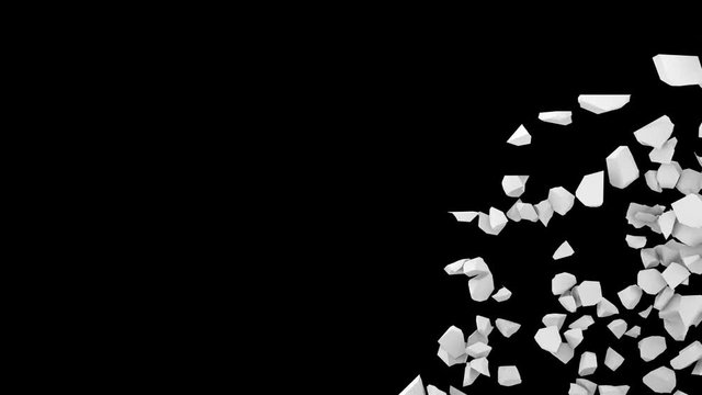 wall is falling apart, white to black transition