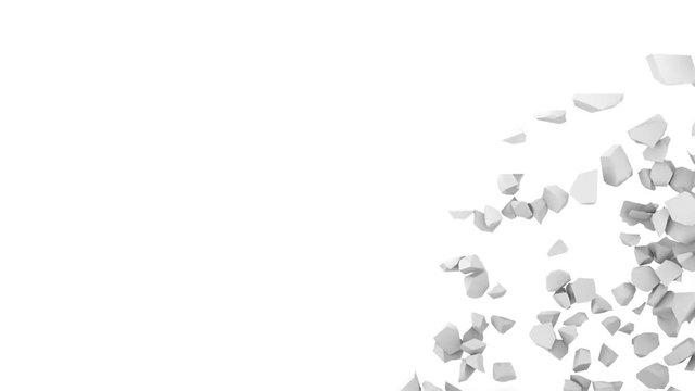 white wall is falling apart