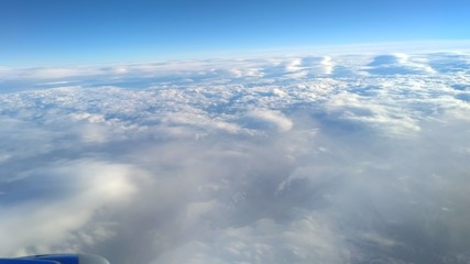 Fototapeta premium Clouds view from the airplane window
