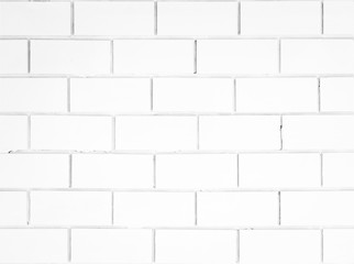 Brick wall texture pattern background in natural light white grey