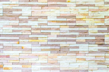 Brick tile wall pattern background in mix color earth tone