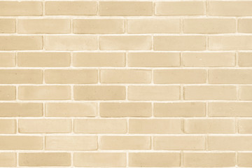 Brick wall texture background vintage style in natural light ancient cream beige yellow brown