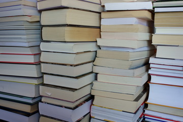Stacks of books for a cool, intellectual background